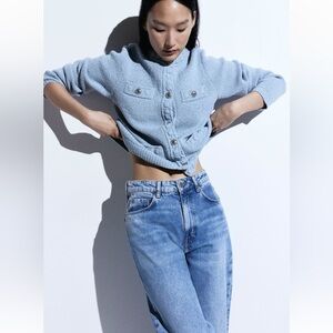 H&M light blue lady cardigan